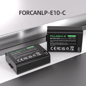 PUJIMAX 2個LP-E10 7.6V 1800mAh USB C充電式バッテリーCanon Rebel T3 T5 T6 T7 T100 Kiss X50 X70 X80 X90 DSLRカメラ - Product Image 2