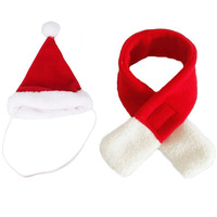 Manteau amusant pour chaton et chat, tenue de Noël avec écharpe et cape pour chien du Nouvel An, chapeau et écharpe d'hiver en polyester, vente en gros