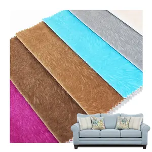 Kain sofa burnout warna kustom 2024 ramah lingkungan untuk Tekstil Turki kain beludru timbul super lembut
