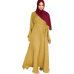 Женские мусульманские макси с длинными рукавами, большие размеры