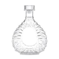 Bouteille de vin vide personnalisable avec bouchon en caoutchouc et couvercle en cristal, idéale pour whisky, XO, vodka, rhum, tequila, brandy, avec marquage à chaud – Nouveauté très demandée