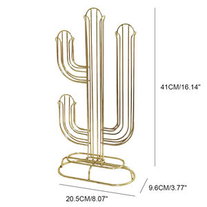 Présentoir de comptoir de cuisine en métal doré <span class=keywords><strong>Nespresso</strong></span> Coffee Pod Capsule Holder Organizer Supports Storage Rack for Coffee - Product Image 2