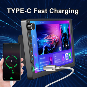 Nouveau produit Autoradio 9 pouces <span class=keywords><strong>Android</strong></span> 13 <span class=keywords><strong>bouton</strong></span> coloré charge rapide voiture stéréo Carplay <span class=keywords><strong>Android</strong></span> Auto Support GPS WIFI Player - Product Image 6