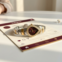 Montre Scottie 9809 en acier inoxydable, forme goutte d'eau, luxe, mouvement MIYOTA, résistante à l'eau 3 ATM, bracelet avec fermoir papillon, élégante et décontractée