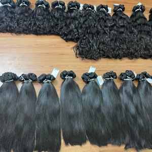 Extensión de cabello humano vietnamita crudo máquina de textura ondulada natural recta y natural trama doble de alta calidad - Product Image 6