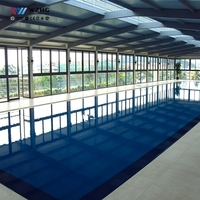 Cubierta para Piscina de Estructura Metálica Personalizada, Edificios de Estructura de Acero de Bajo Costo, Nave con Estructura de Acero