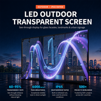 Écran LED extérieur en maille, panneau d'affichage, grille d'affichage, ultra léger, haute transparence, étanche IP65, façade média, mur vidéo LED