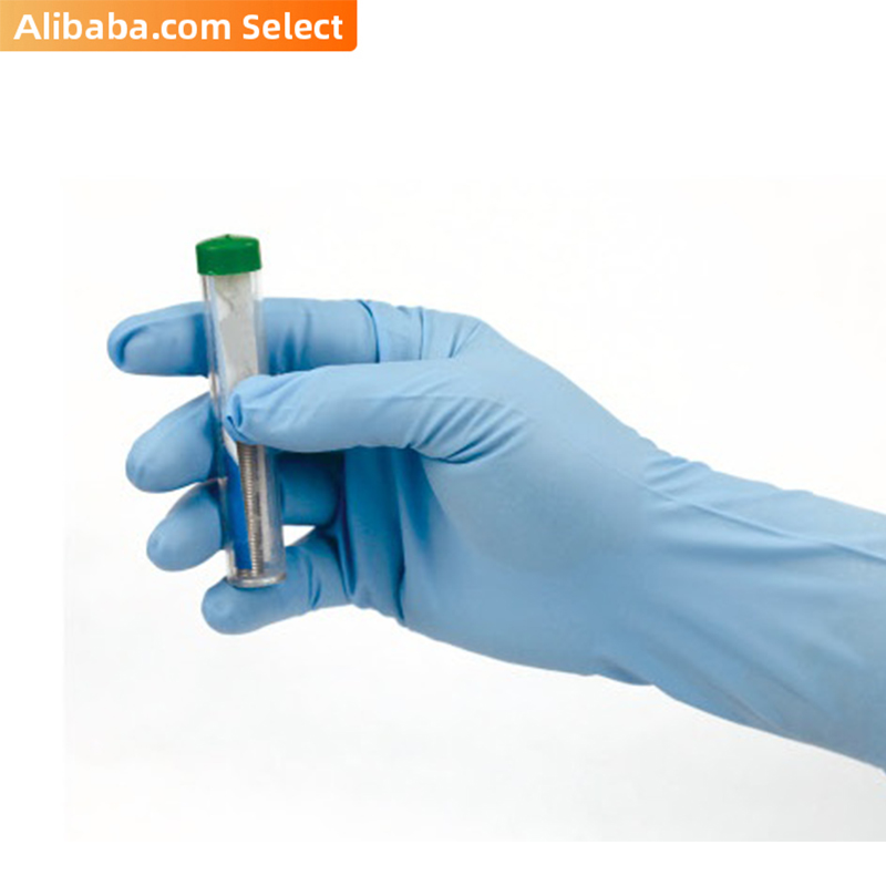 SGS-FOOD 9 дюймов пищевой одноразовые синие Черные нитриловые пвх порошковая смесь Бесплатная перчатки для контакта с пищевыми продуктами в европейском стиле