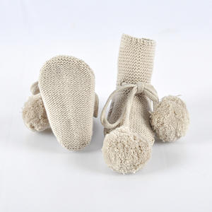 Wholesale Designer High Quality New Born Custom Winter <b>Cute</b> Baby Girl Knitted <b>Sock</b> Shoes - Product Image 3