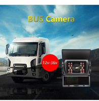 Monitor de Coche Smartour de 7 Pulgadas HD con Pantalla LCD de 12-24V y Cámara de Visión Trasera con Función de TV, Impermeable, para Camiones y Cosechadoras