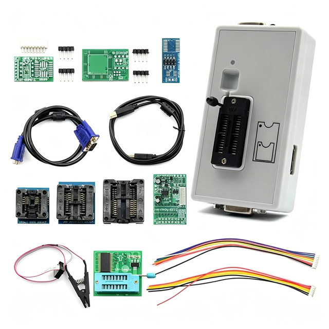 RT809F with 11 Adapters Practical Serial ISP Programmer Kit with Adapters Universal Programming Tool