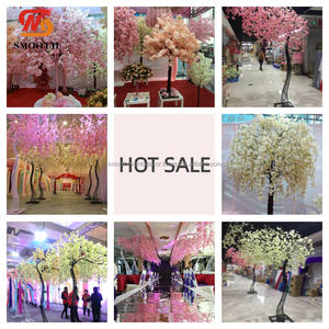 Arbre artificiel en fleurs de cerisier 3D lisse pour la décoration de l'allée d'entrée de mariage, arbre artificiel en fleurs de sakura rose - Product Image 6