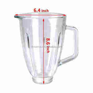 Jarra Redonda Clásica de Vidrio Sodalime de 1.5L GA-BL-A34 para <span class=keywords><strong>Licuadora</strong></span> <span class=keywords><strong>Oster</strong></span> con Tapa, Cuchilla y Base - Directo de Fábrica - Product Image 2