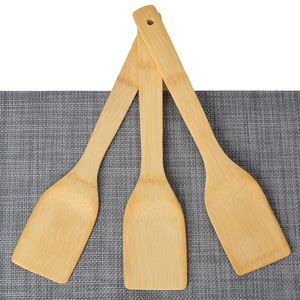 Spatules en bambou, lot de 3, ustensiles de cuisine, lavage à la main uniquement - Product Image 1