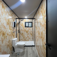 Conteneur maritime en acier moderne de 20 pieds, transformable en café et hôtel, design pliable facilement, couleur audacieuse et moderne