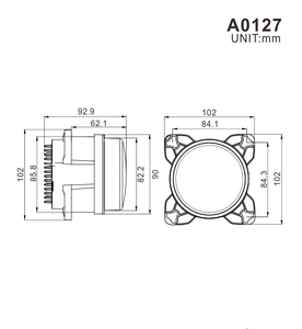ไฟหน้าแทรคเตอร์ LED ทรงกลม35W ไฟสูงพร้อมไฟ LED สำหรับ B69383ที่จอดรถ - Product Image 2