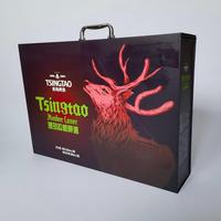 Boîte d'emballage cadeau pour bière sur mesure en gros d'usine, boîte de rangement rigide en papier à motifs pour boissons, idéale pour les cadeaux de fin d'année