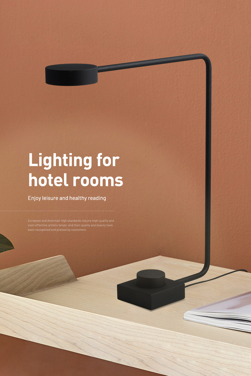 Home Office LED Metal Long Swing Arm Night Reading Modern Study Table Lamps