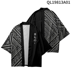Traje <span class=keywords><strong>de</strong></span> cárdigan japonés <span class=keywords><strong>de</strong></span> verano con estampado <span class=keywords><strong>de</strong></span> flores <span class=keywords><strong>de</strong></span> cachemira Ukiyo-e, capa tipo kimono, túnica con tejido <span class=keywords><strong>de</strong></span> plumas, impresión digital 3D, traje para hombre y <span class=keywords><strong>mujer</strong></span> - Product Image 3