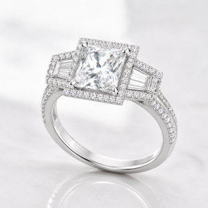 Anello nuziale classico quadrato da donna, regalo per l'uso quotidiano - Product Image 3
