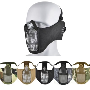ZLang V12 masker wajah multiwarna, masker wajah taktis latihan berburu <span class=keywords><strong>Airsoft</strong></span> CS pelindung telinga - Product Image 1