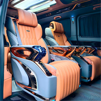 Intérieur de cabine VIP futuriste Dingkong Mercedes V260, canapé-lit sur mesure, chaise de capitaine, acier inoxydable, ambiance |   Fabricant sur mesure