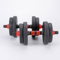 Ensemble d'haltères réglables en gros, haltères de 10 kg, 15 kg, 20 kg, 30 kg, 40 kg, ensemble d'haltères en ciment pour la remise en forme