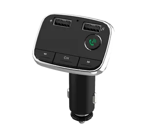 यूनिवर्सल ब्लूटूथ वायरलेस हाथों से मुक्त रिसीवर कार एफएम ट्रांसमीटर 5.0 दृष्टि कार किट के साथ यूएसबी कार चार्जर