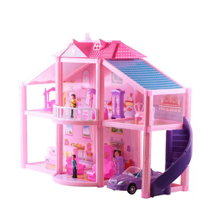 Giocare divertimento di plastica villa mobili fai da te per bambini giocattolo casa di bambola - Product Image 1