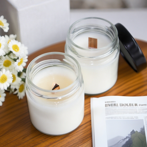 Proveedor de <span class=keywords><strong>Velas</strong></span> al por Mayor Rusia <span class=keywords><strong>Velas</strong></span> Aromáticas de Cera de Soja en Frasco de Vidrio con Mecha de Madera para el Hogar - Product Image 4