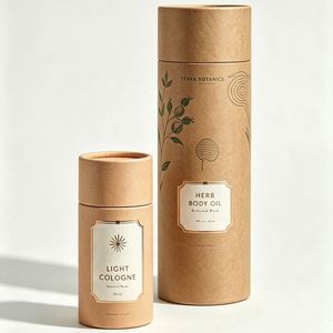 FUXI Brand FX Four-Color Printing Embossing Glossy Lamination Corrugated Cardboard Tube Canister Custom Personalized Logo - Product Image 4