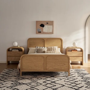 Cadre de lit en bois moderne sur mesure pour chambre à coucher, tailles Queen et King - Product Image 2