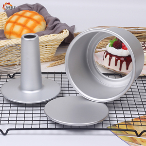 XLYG Juego de 3 Moldes para Pastel de Boda de 4/5/6/7/8/10 Pulgadas con Inserto de Tubo Extraíble, Antiadherente, de Aluminio Anodizado Ecológico - Product Image 3