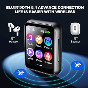 Lecteur MP4 portable au design caméra, mini lecteur MP3 à écran tactile intégral, lecteur de musique HiFi sans perte de haute qualité 64 Go - Product Image 4