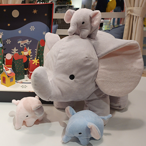 Ensemble de jouets en peluche d'éléphant, éléphant maman en peluche douce et moelleuse avec 3 bébés en peluche, adorable <span class=keywords><strong>famille</strong></span> d'animaux en peluche pour cadeaux d'anniversaire, décoration de chambre d'enfant - Product Image 4