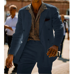 <span class=keywords><strong>Completo</strong></span> Estivo in <span class=keywords><strong>Lino</strong></span> da <span class=keywords><strong>Uomo</strong></span> Due Pezzi Abito Casual Business Costume da <span class=keywords><strong>Uomo</strong></span> Adulto Stile Coreano Abbigliamento Moda Completi - Product Image 6