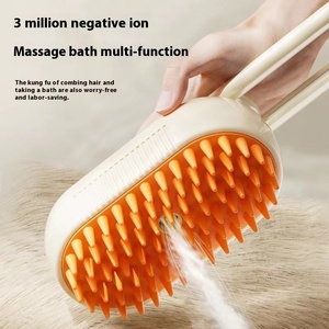 Peigne de pulvérisation électrique à un bouton <span class=keywords><strong>pour</strong></span> chats chiens nouveau bain anti-mouche transfrontalier épilation brosse sédative en plastique toilettage - Product Image 3