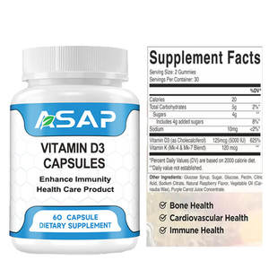 Suplementos herbarios OEM densidad ósea calcio líquido vitamina D gotas vitamina D3 cápsula - Product Image 2