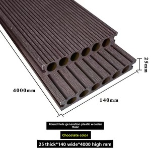 Revêtement de sol en plastique, bois massif, <span class=keywords><strong>terrasse</strong></span>, cour <span class=keywords><strong>extérieure</strong></span> écologique Design moderne Imperméable Anti-Corrosion Antidérapant pour jardins - Product Image 5
