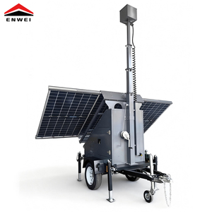Rimorchio CCTV Solare 4G <span class=keywords><strong>5G</strong></span> Standard USA per Sicurezza 24/7 nei Cantieri Edili - Product Image 3