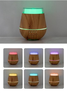 Último nuevo humidificador eléctrico ultrasónico de grano de madera, difusor de aceites esenciales, máquina de difusor de aroma de coche OEM - Product Image 4