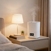 Humidificateur d'air à ultrasons avec affichage numérique, minuterie, hygromètre et fonctionnement silencieux pour la maison, le bureau et la chambre