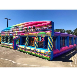Labyrinthe gonflable extérieur en PVC pour adultes et enfants Fun House at <span class=keywords><strong>Village</strong></span> Fall Events comprend un ventilateur-pour les locations - Product Image 1