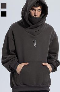 Người Đàn Ông Của 100% Bông Lông Cừu Áo Giản Dị Áo Thun Áo Với 3D Thêu <span class=keywords><strong>Cowl</strong></span> Cổ Rắn Mô Hình Lỏng Phù Hợp Với Mùa Thu Mùa Đông XL - Product Image 2