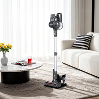 Aspirateur balai sans fil léger avec filtre HEPA et lumière LED, idéal pour la maison et le commerce