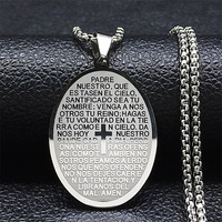 Bijoux personnalisés à thème religieux en dropshipping, Collier pendentif croix chauve-souris avec verset biblique en acier inoxydable, Bijoux de mode, Crucifix