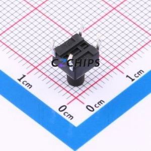 BX-TS-26-668CJ Tactile Switch Through hole Component THT-4P,6x6mm Switch Single Pole Single Throw Round Button 2.6N Through Hole - Product Image 2