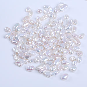 Vente en gros de perles de Keshi d'eau douce naturelles de 6 à 9 mm, perles baroques Pipa, collier de perles DIY, bijoux irréguliers avec perles régénérées en vrac - Product Image 1