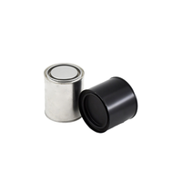 Vente en gros 54*54 * H40mm rose noir vide bocal en fer blanc avec couvercle et boîtes emballage pour bougie cadeau boîte en fer blanc