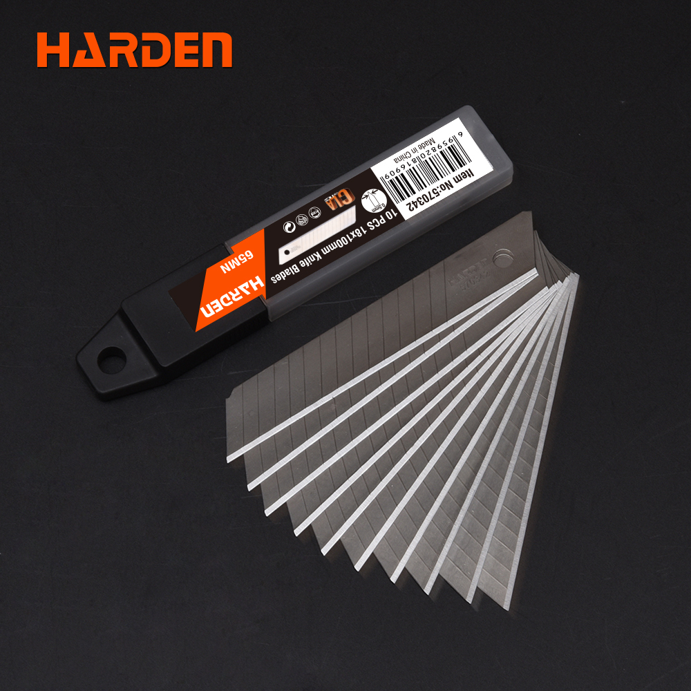HARDEN 10 шт. 18x100 мм универсальные ножи лезвия складной нож Лезвие Многофункциональный ручной режущий инструмент Коробка резак нож резак
